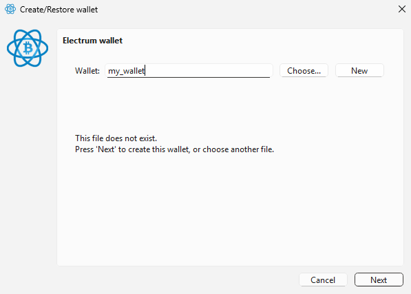 Download and open Electrum