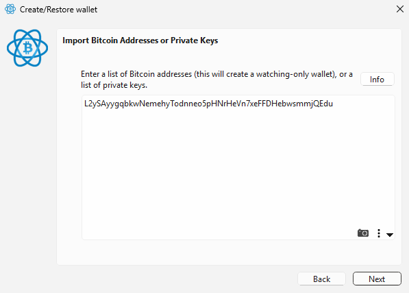 Paste your WIF private key