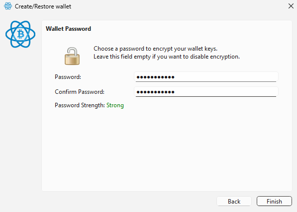Set a wallet password